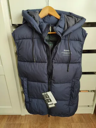 Chaleco Ecoalf Azul Marino con Capucha