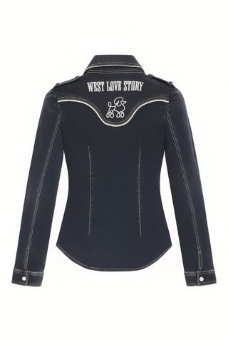 Nueva con etiqueta camisa vaquera elástica