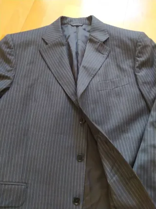 Traje Chaqueta Raya Gris Talla 54