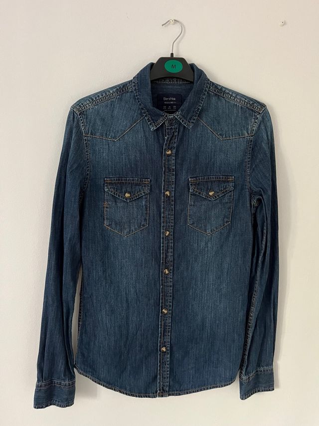 Camisa vaquera Bershka azul Talla XS
