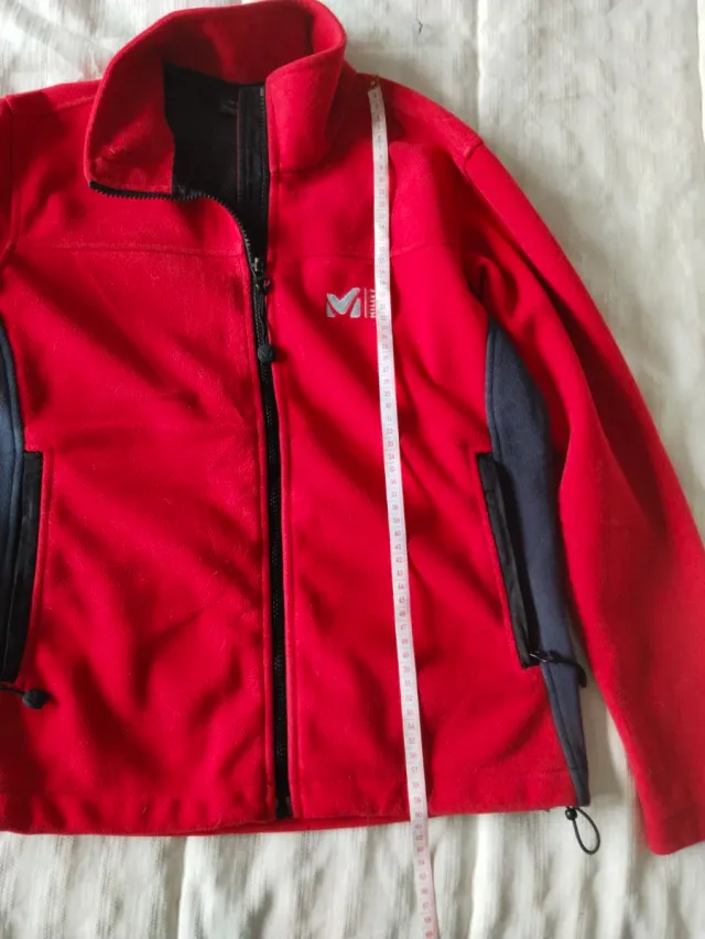 Forro polar Millet rojo y gris