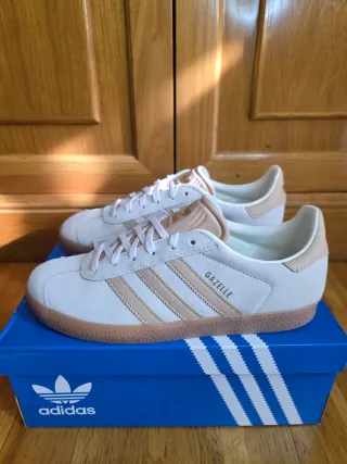 Adidas Gazelle Beige/Blanco