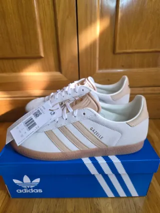 Adidas Gazelle Beige/Blanco