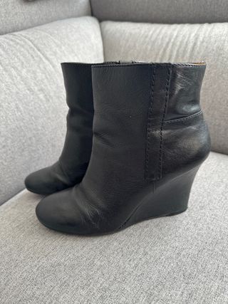 Botines de piel negros Nine West