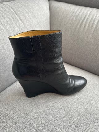 Botines de piel negros Nine West