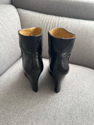 Botines de piel negros Nine West