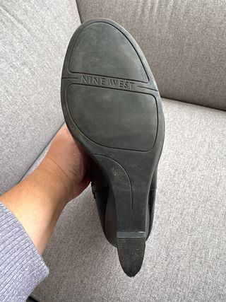 Botines de piel negros Nine West