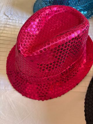 Lote 4 sombreros carnaval purpurina