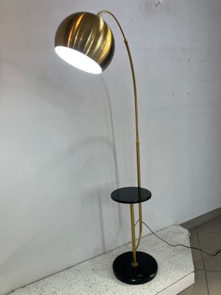 Lampada da terra telescopica con tavolino marmo