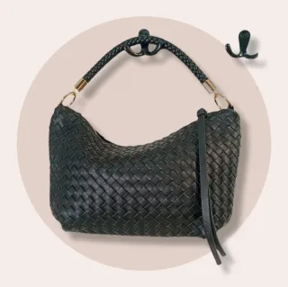 Bolso negro tejido