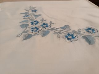 Lenzuola matrimoniale in raso di cotone ricamato