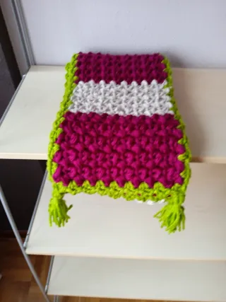 Bufanda tejida 3 colores