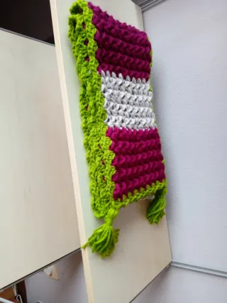 Bufanda tejida 3 colores