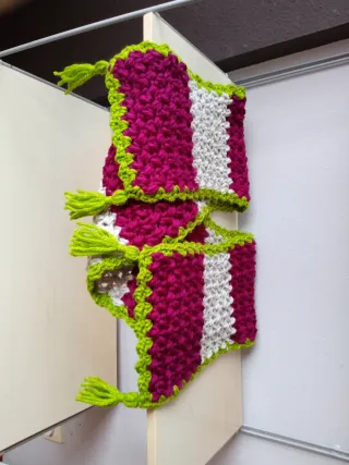 Bufanda tejida 3 colores