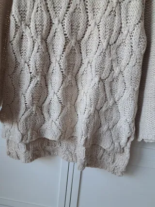 Jersey de ochos beige talla única