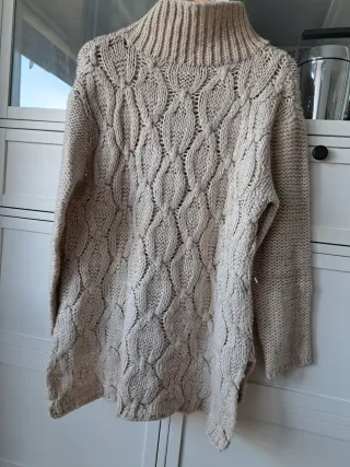 Jersey de ochos beige talla única