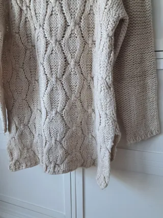 Jersey de ochos beige talla única