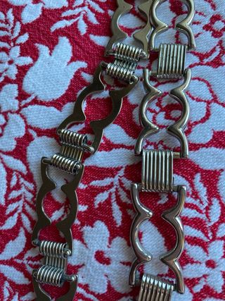 Cinturón Cadena Metálico Plateado