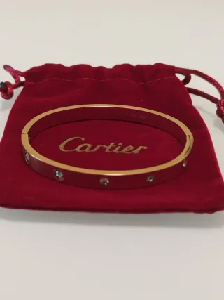 Pulsera Cartier Dorada con Cristales