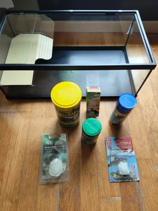 Tortuguera Cristal Grande + Accesorios