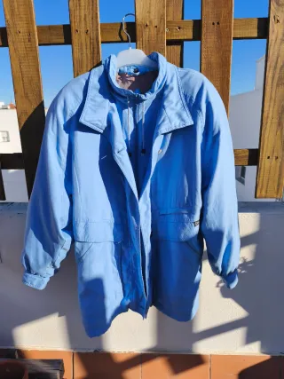 Chaquetón mujer azul tipo vintage