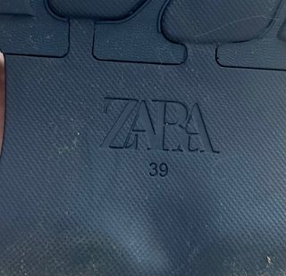 Sandalias Zara Plataforma Azul Talla 39