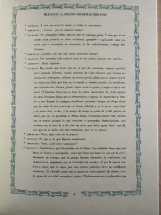 Diálogo llamado Pharmacodilosis. Nicolás Monarde