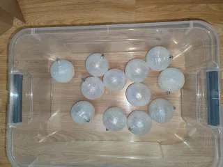 Bolas de Navidad Blancas holográficas, grandes