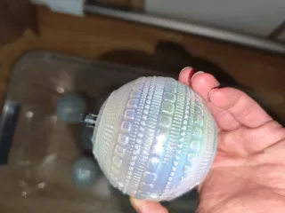 Bolas de Navidad Blancas holográficas, grandes