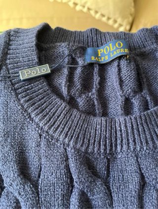 Jersey Polo Ralph Lauren Azul Trenzado