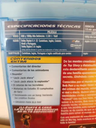 Blu-ray Los Increíbles y Los Increíbles 2