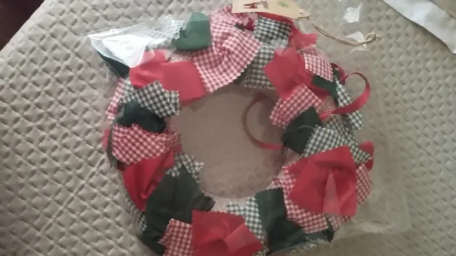 NAVIDAD Corona de retazos tela