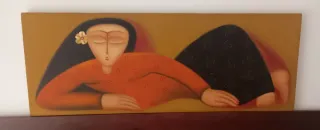 Cuadro al óleo sobre bastidor grande
