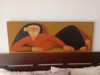 Cuadro al óleo sobre bastidor grande