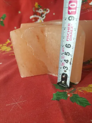 Portacandela a forma di stella in sale dell'Himalaya