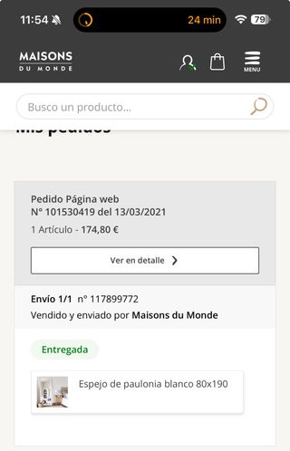 Espejo Paulonia Blanco Maison du Monde