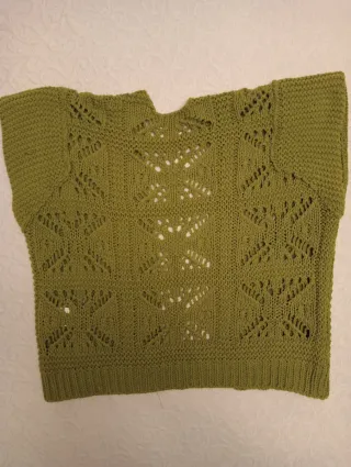 Chaleco de punto verde talla XS