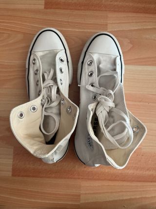 Zapatillas Converse Altas Beige/Blancas