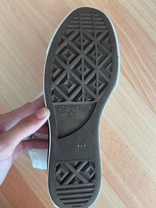 Zapatillas Converse Altas Beige/Blancas