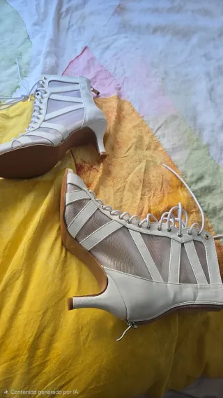 Zapatos de baile blancos sin usar Talla 37