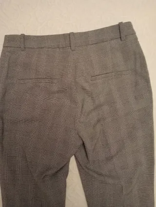 Pantalón de vestir H&M cuadros gris T.36