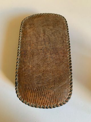 Cartera Piel Serpiente Marrón y Negra