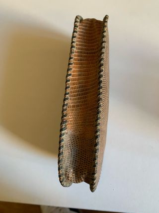 Cartera Piel Serpiente Marrón y Negra