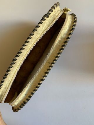 Cartera Piel Serpiente Marrón y Negra