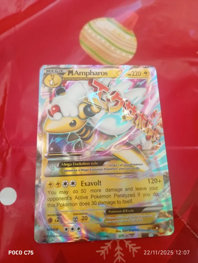 Carta Pokémon Mega Ampharos EX 28/98