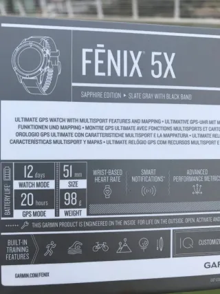 Garmin Fenix 5X Zafiro GPS