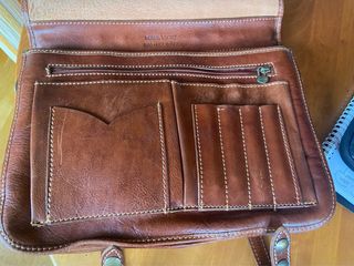 Maletín documentos/portátil piel marrón
