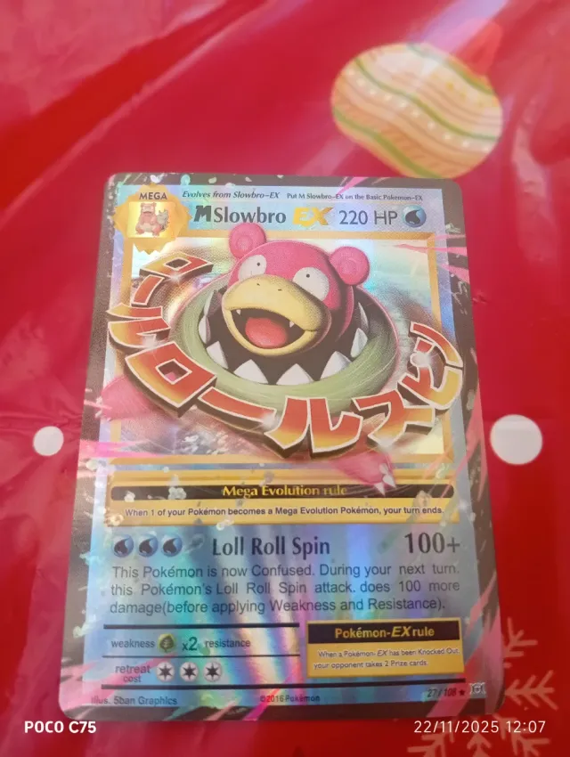 Carta Pokémon M Slowbro EX Mega Evolución