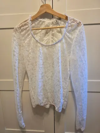 Blusa Free People Intimately de encaje blanco