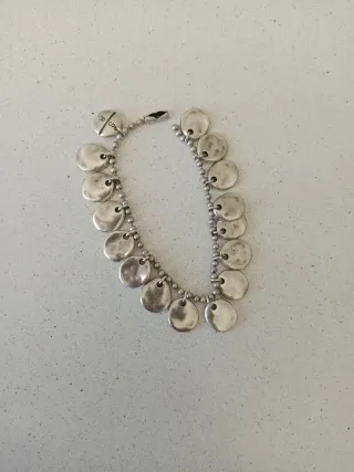 Pulsera de plata con discos